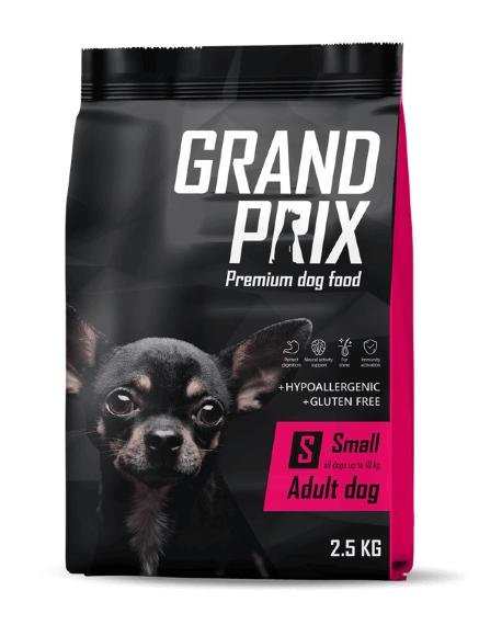 Корм Grand Prix Small Adult для взрослых собак мелких и миниатюрных пород (курица)