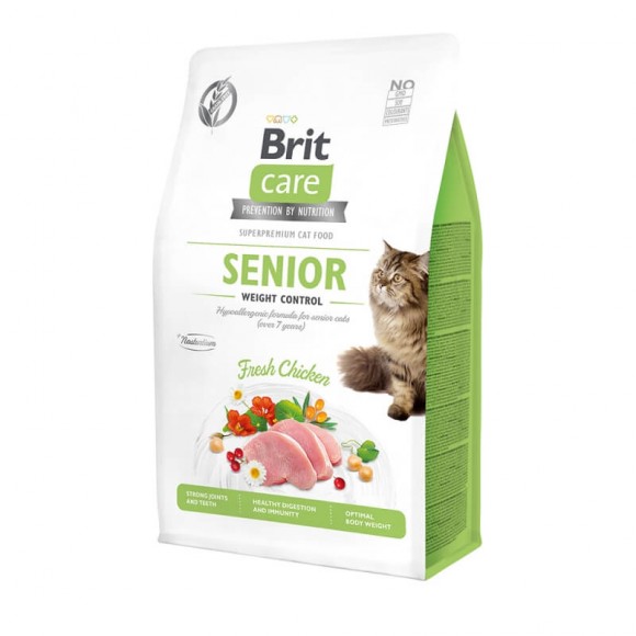 Корм Brit Care Cat GF Senior Weight Control контроль веса для кошек старше 7 лет