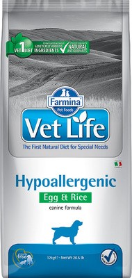 Корм Farmina Vet Life Hypoallergenic Egg & Rice для собак с пищевой аллергией (яйцо и рис)
