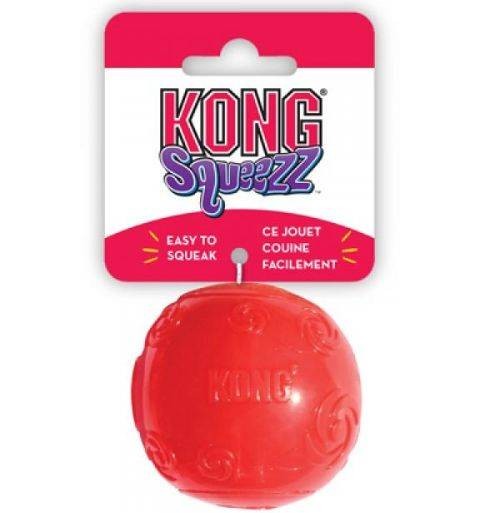 Игрушка для собак Kong Squeezz Мячик резиновый с пищалкой средний 6см