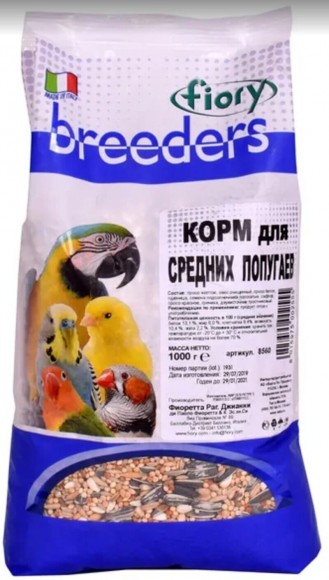 Корм Fiory Breeders для средних попугаев 1 кг