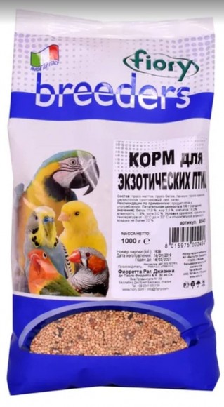 Корм Fiory Breeders для экзотических птиц 1 кг