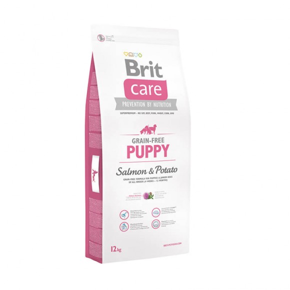 Корм Brit Care Grain-free Puppy Salmon & Potato для щенков всех пород (с лососем и картофелем)