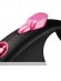 Поводок-рулетка Flexi Black Design M для собак до 25 кг лента 5 м (розовый)
