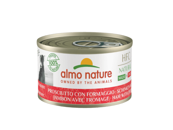 Консервы Almo Nature итальянские рецепты для собак (ветчина и сыр)