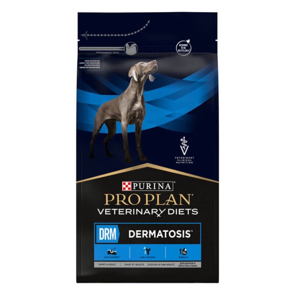 Сухой корм Purina Pro Plan Veterinary Diets DRM Dermatosis для собак при дерматозах и выпадении шерсти