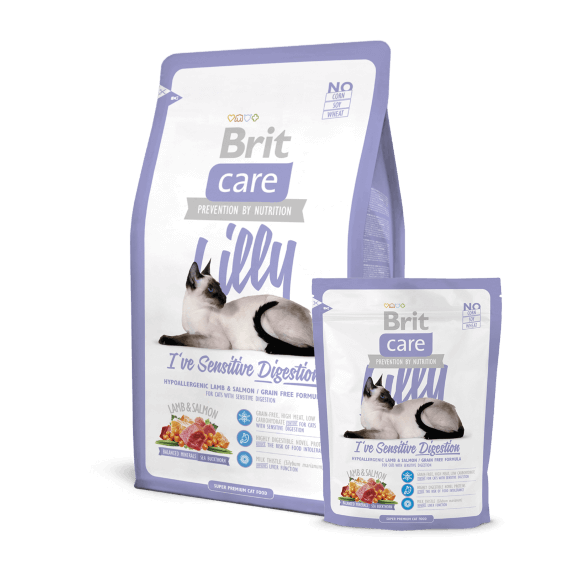 Корм Brit Care Lilly Sensitive Digestion для кошек с чувствительным пищеварением