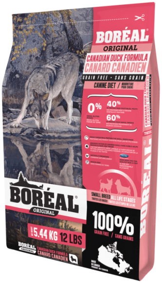 Корм беззерновой Boreal Original Mini Formula Grain Free для собак мелких пород (утка)