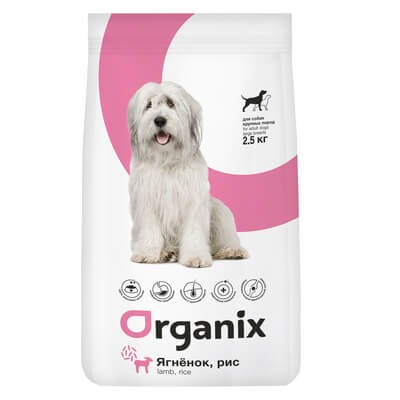 Корм Organix для собак крупных пород (с ягненком и рисом)