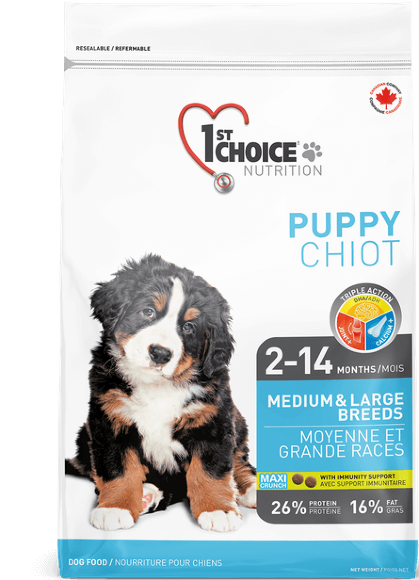 Корм 1st Choice Puppy для щенков средних и крупных пород (курица)