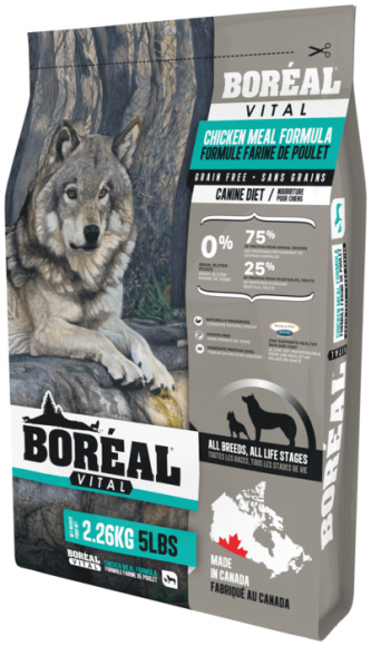Корм беззерновой Boreal Vital Formula Grain Free для собак всех пород (курица)
