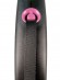 Поводок-рулетка Flexi Black Design S для собак до 12 кг трос 5 м (розовый)