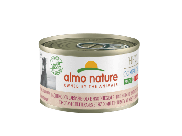 Полнорационные консервы для собак Almo Nature итальянские рецепты (индейка на пару со свеклой и коричневым рисом)