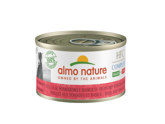Полнорационные консервы для собак Almo Nature итальянские рецепты (курица с базиликом и помидорами)