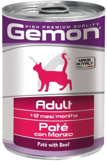 Консервы Gemon Cat для кошек паштет из говядины (24 шт)