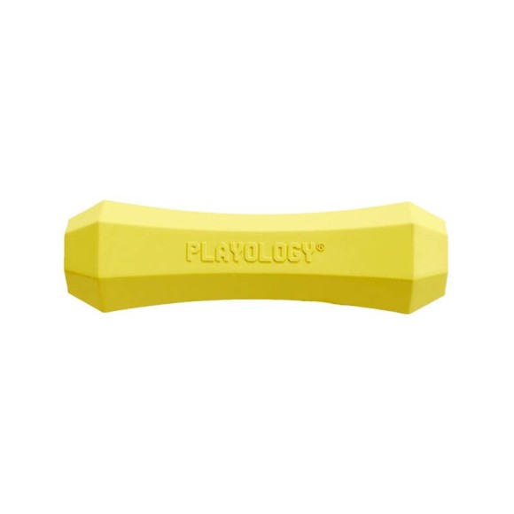 Жевательная палочка Playology Squeaky Chew Stick для собак средних пород с ароматом курицы, средняя, желтый