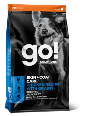 Корм GO! Skin+Coat для щенков и собак с цельной курицей, фруктами и овощами