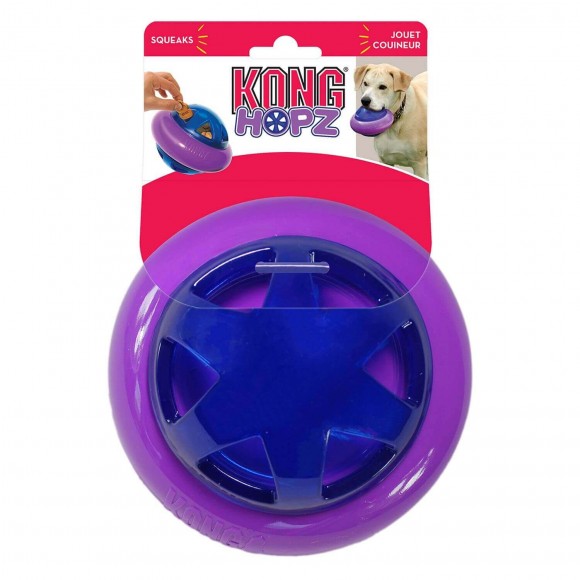 Игрушка для собак Kong Hopz Ball Sm мяч для лакомств с пищалкой