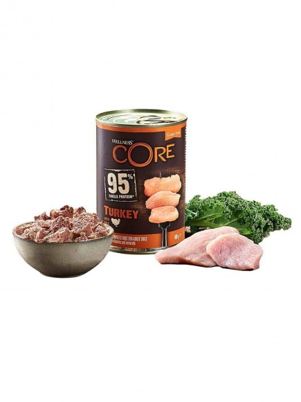 Консервы Core 95 Grain Free для взрослых собак (индейка с капустой) 6 шт