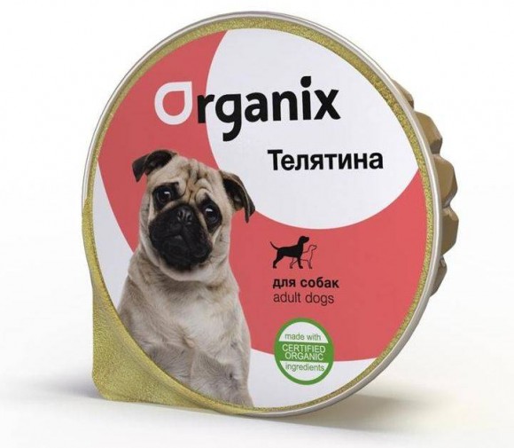 Консервы для собак Organix с телятиной 16 шт