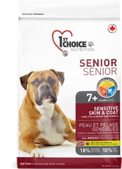Корм 1st Choice Senior Sensitive Skin&Coat для пожилых собак с чувствительной кожей и шерстью