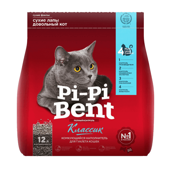 Наполнитель Pi-Pi-Bent классик для туалета кошек комкующийся