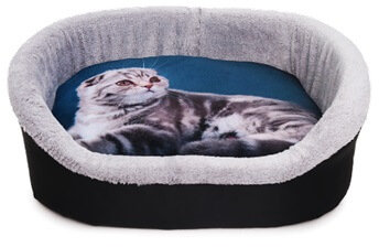 Лежанка PerseiLine для кошек 53x38x16 см (дизайн с кошкой)