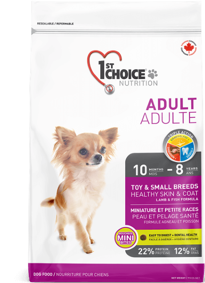 Корм 1st Choice Adult Toy & Small Breed для собак мелких пород здоровье кожи и шерсти