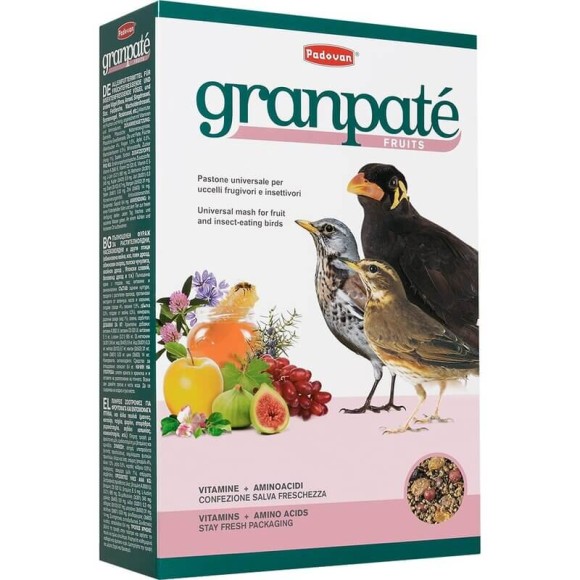Корм Padovan Granpatee Fruits комплексный фруктовый для насекомоядных птиц (1кг)