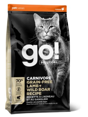 Корм GO! Carnivore GF Lamb + Wild Boar Recipe CF беззерновой для котят и кошек (с ягненком и мясом дикого кабана)