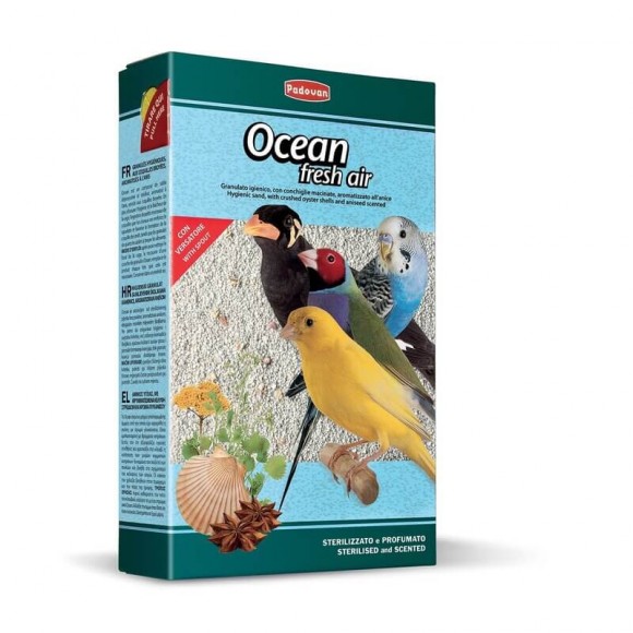 Наполнитель Padovan Ocean Fresh Air био-песок для декоративных птиц