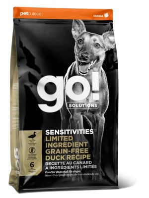 Корм GO! Sensitivity + Shine LID беззерновой для щенков и собак с чувствительным пищеварения (со свежей уткой)