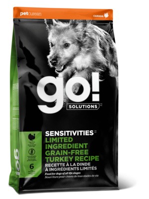 Корм GO! Sensitivity + Shine LID беззерновой для щенков и собак с индейкой для чувствительного пищеварения
