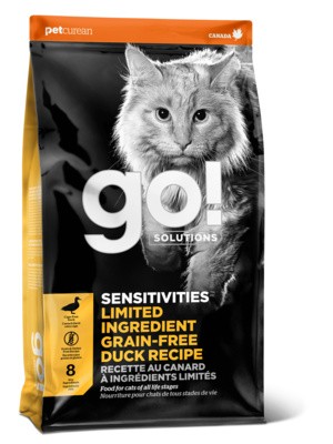 Корм GO! Sensitivity+Shine LID Ingredient Grain Free Duck Recipe  беззерновой для котят и кошек с чувствительным пищеварением (со свежей уткой)