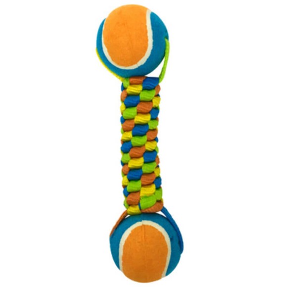 Игрушка Aromadog для собак плетенка с двумя теннисными мячами