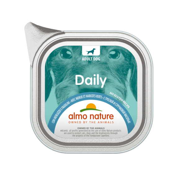 Консервы для собак Almo Nature Daily меню с треской и стручковой фасолью (паштет)