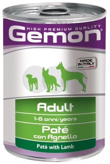 Консервы Gemon Dog для собак паштет с ягненком (24 шт)