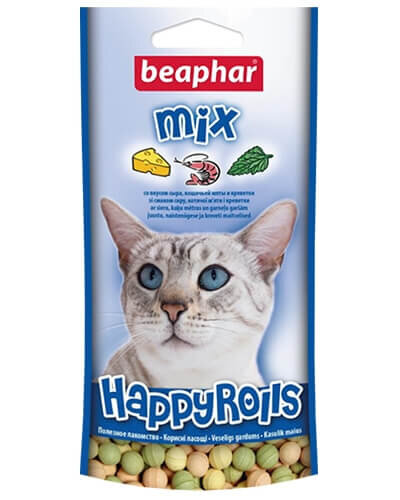 Лакомство Beaphar Happy Rolls Mix для кошек (80 шт)
