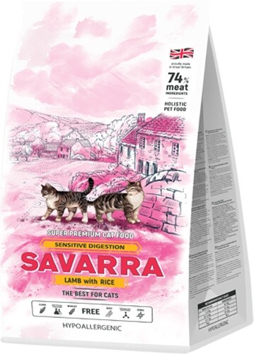 Корм Savarra Sensitive Digestion для кошек с чувствительным пищеварением (ягненок и рис)