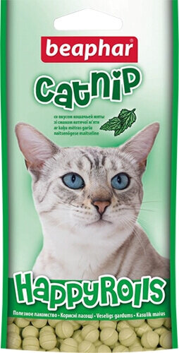 Лакомство Beaphar Happy Rolls Catnip с кошачьей мятой для кошек (80 шт)