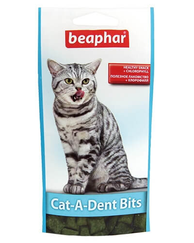 Подушечки Beaphar Cat-A-Dent Bits для чистки зубов для кошек (75 шт)