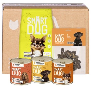 Корм Smart Dog Smart Box рацион из птицы для умных собак