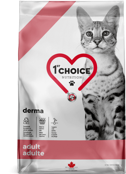 Корм 1st Choice Derma для взрослых кошек с гиперчувствительной кожей (курица)