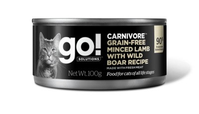 Консервы Go! Carnivore Grain Free Minced Lamb with Wild Boar CF беззерновые для кошек (с рубленым мясом ягненка и дикого кабана)