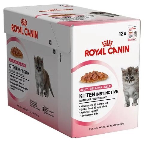 Консервы Royal Canin Kitten Instinctive для котят кусочки в желe 24 шт