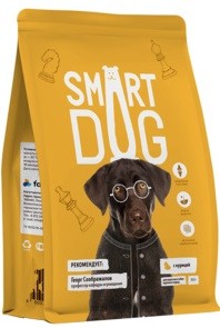 Корм Smart Dog для взрослых собак крупных пород (с курицей) 
