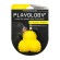 Дентальный жевательный тройной мяч Playology Squeaky Bounce Ball для щенков с ароматом курицы, желтый