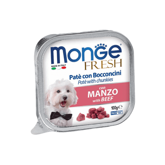 Консервы Monge Dog Fresh для собак паштет из говядины (32 шт)