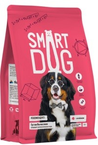 Корм Smart Dog для взрослых собак крупных пород (с ягненком)
