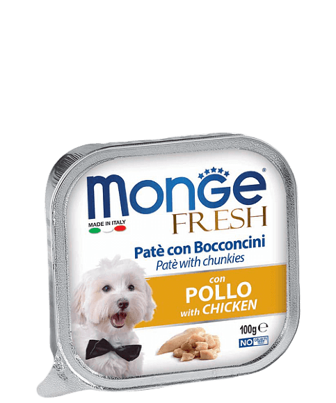 Консервы Monge Dog Fresh для собак паштет из курицы (32 шт)